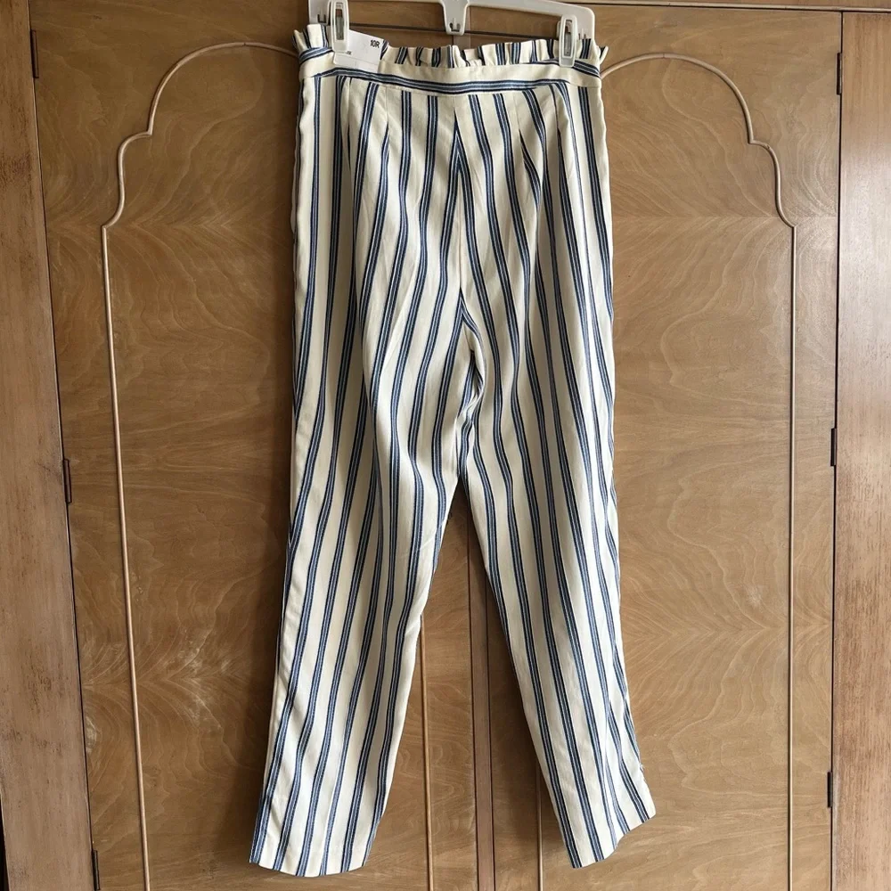 Express NEW ankle, high rise, “paperbag”ruffled waist, 10R pant - Picture 5 of 15